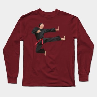 Low Poly Karate Long Sleeve T-Shirt